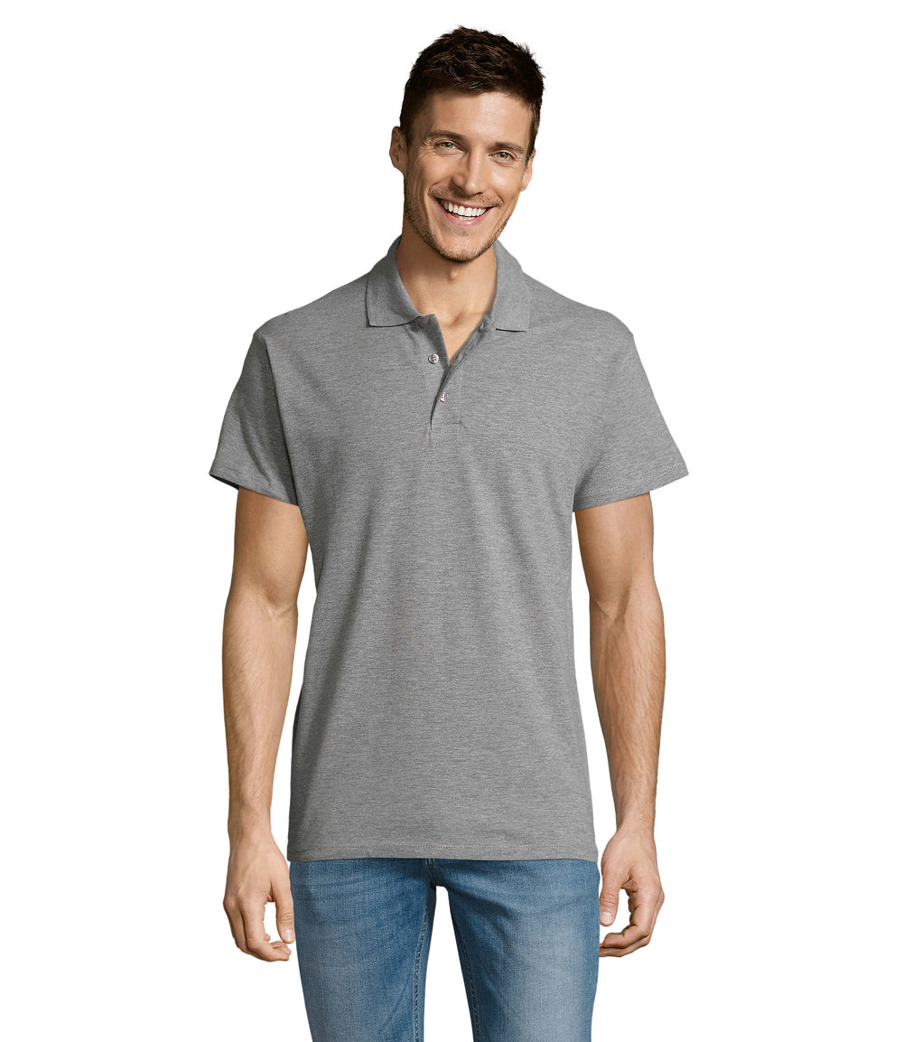 HEREN Polo 170 g Summer Ii in grijs gemêleerd 2