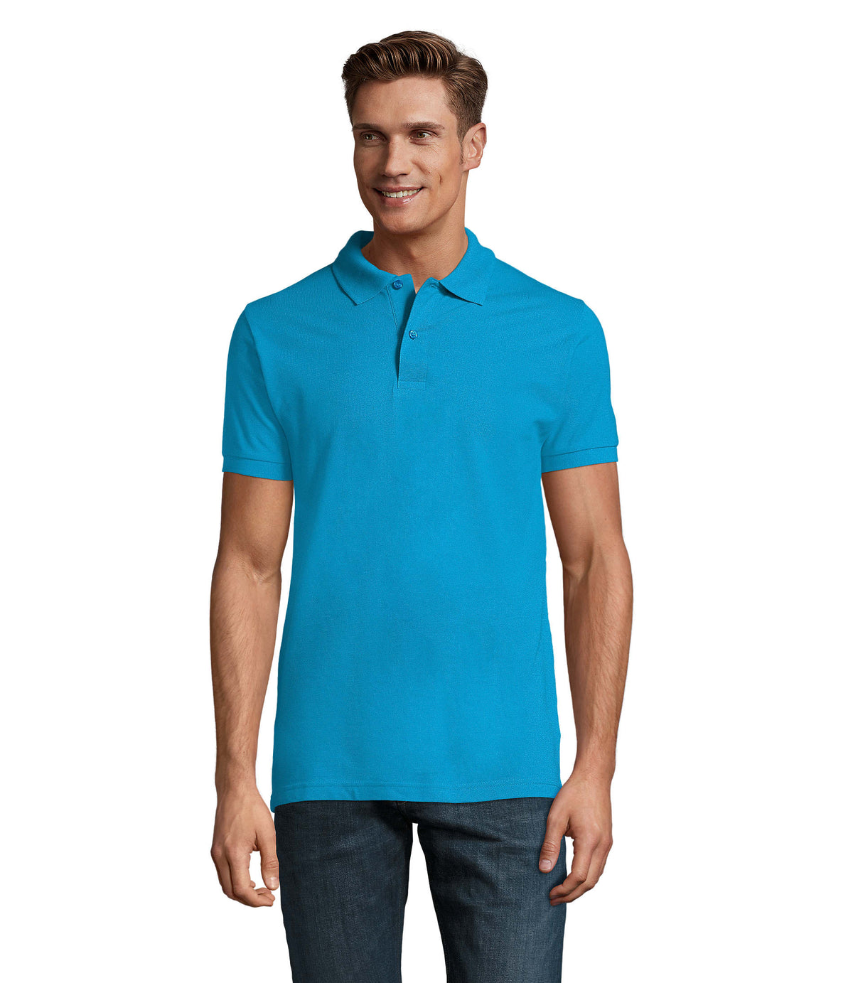 PERFECT HEREN Polo 180 g Perfect Men in aqua
