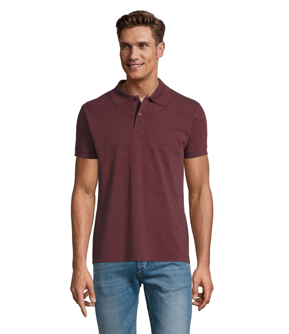 PERFECT HEREN Polo 180 g Perfect Men in heather oxblood