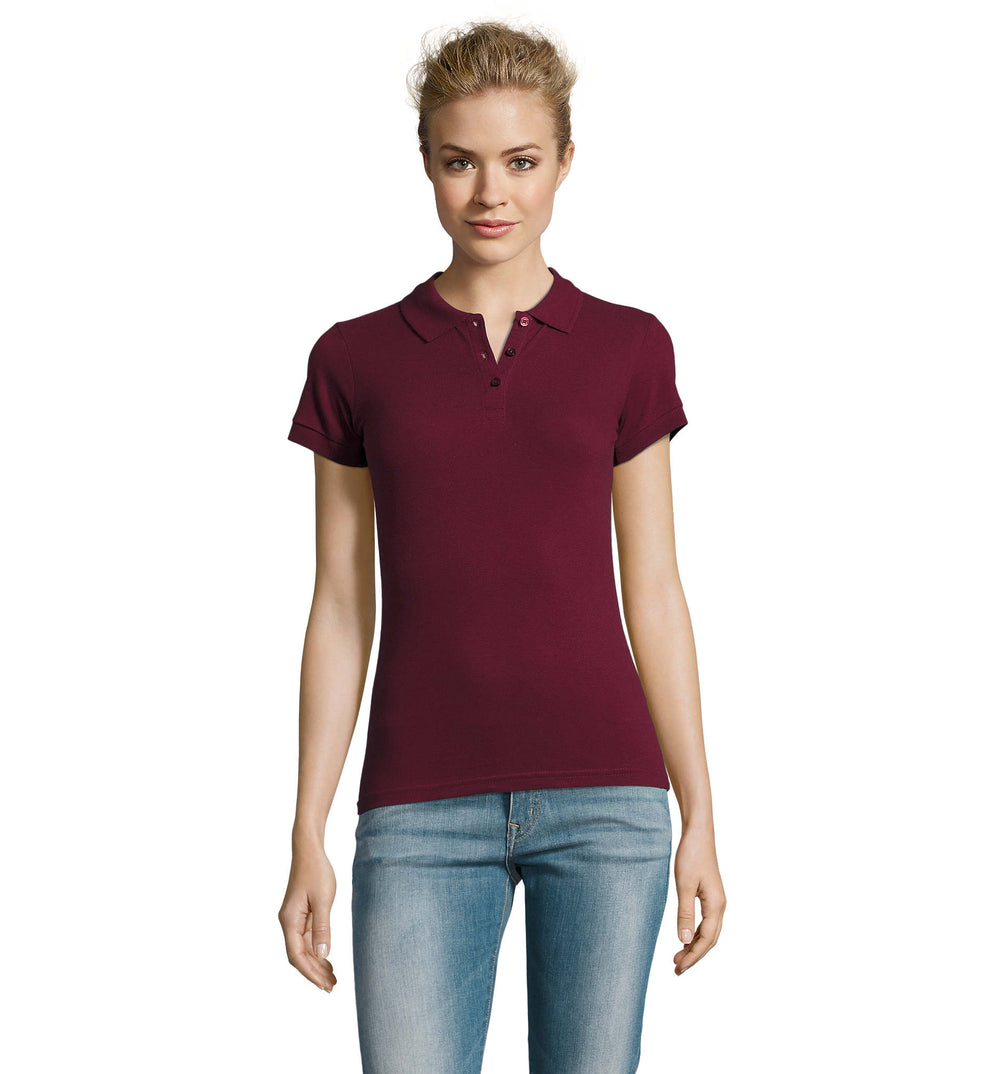 PERFECT dames polo 180 g Perfect Women in burgundy