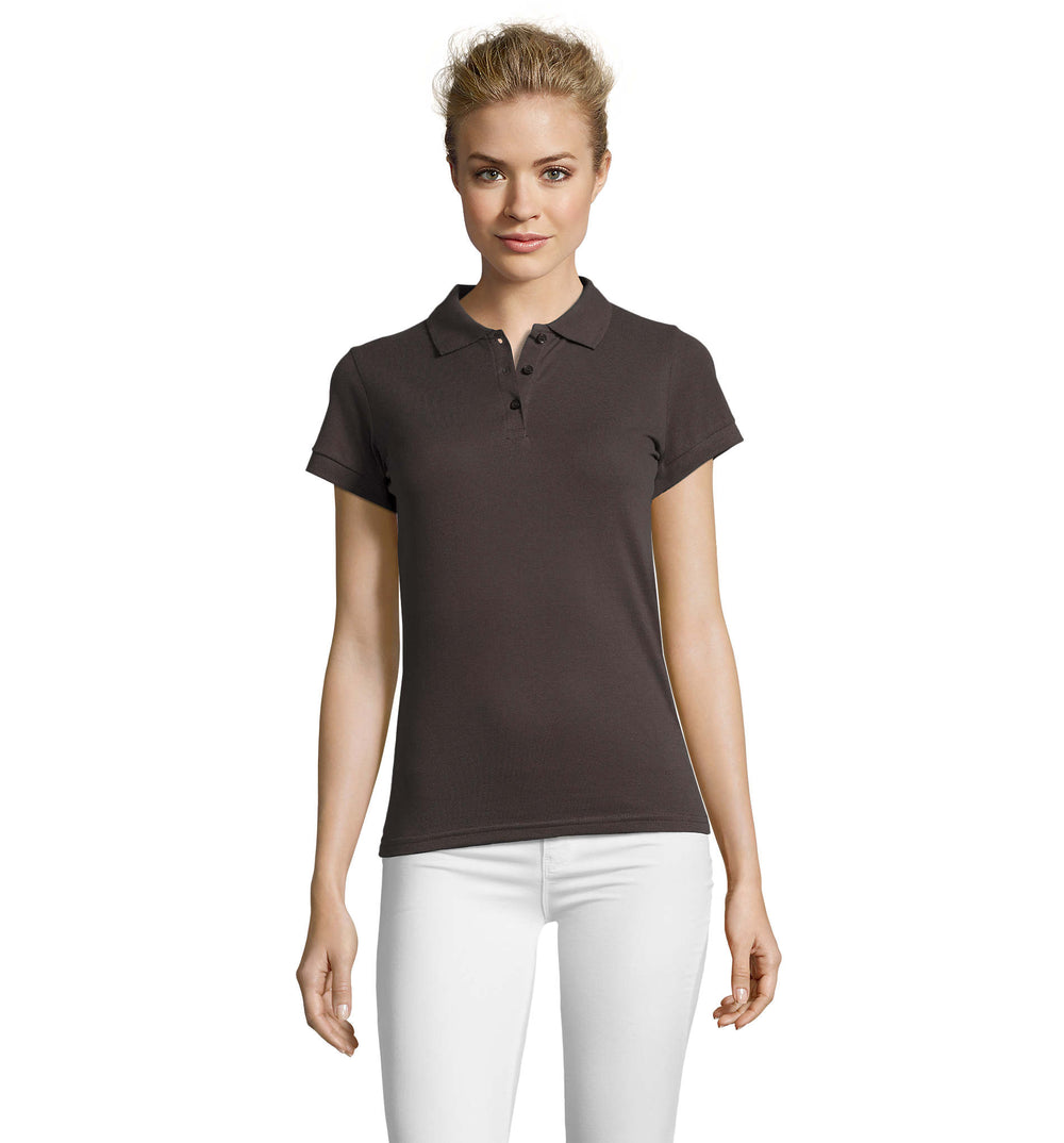 PERFECT dames polo 180 g Perfect Women in donker grijs