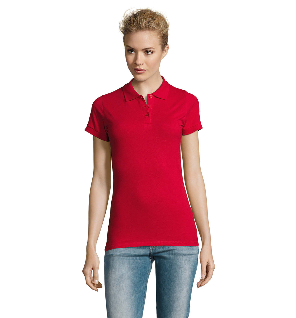 PERFECT dames polo 180 g Perfect Women in rood