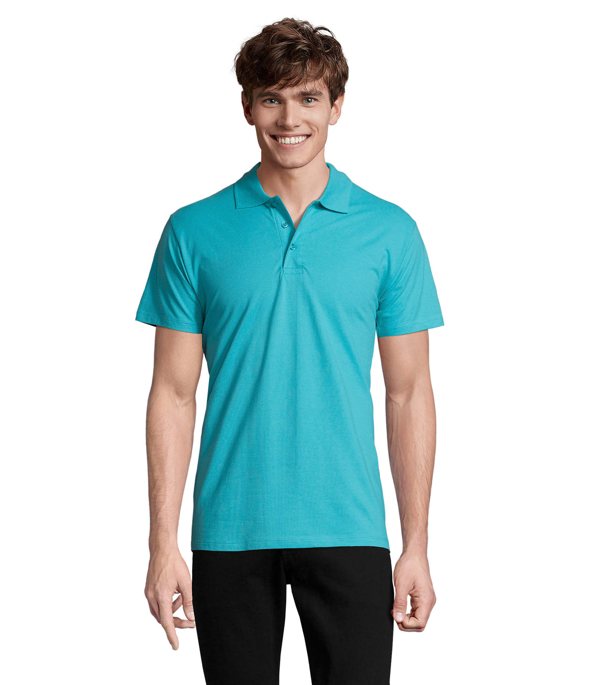 HEREN Polo 210 g Spring Ii in atolblauw