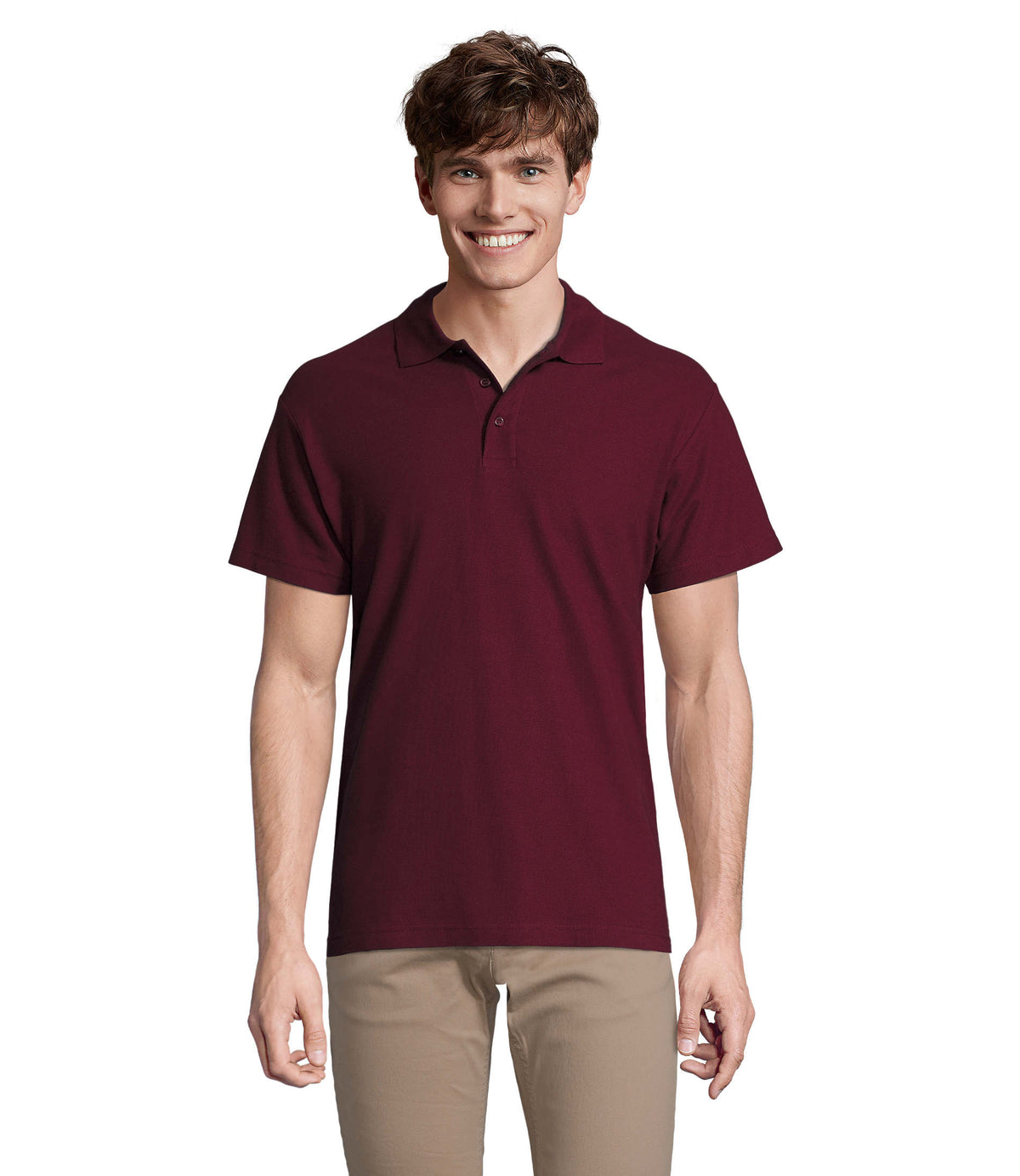 HEREN Polo 210 g Spring Ii in burgundy