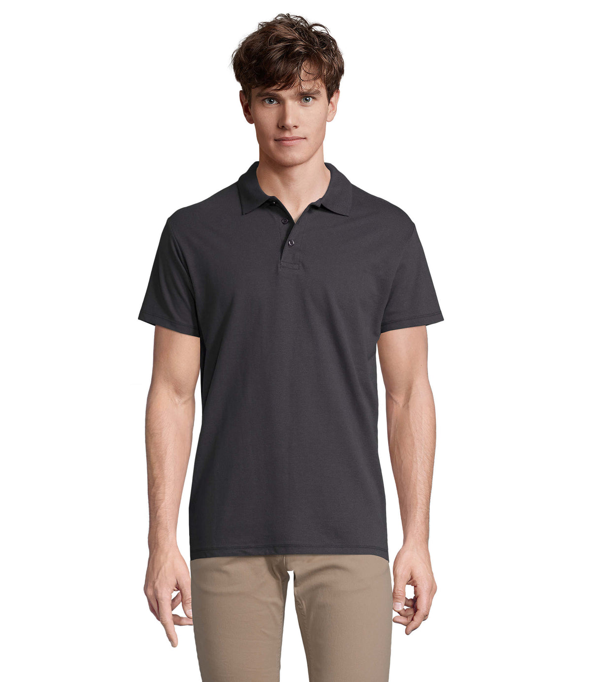 HEREN Polo 210 g Spring Ii in muisgrijs
