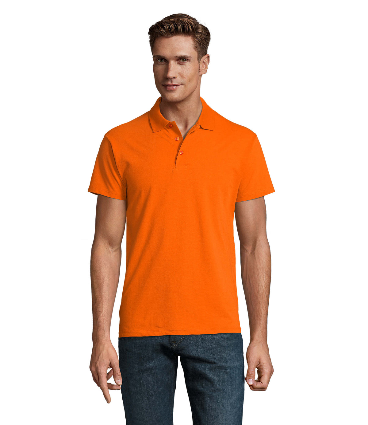 HEREN Polo 210 g Spring Ii in oranje