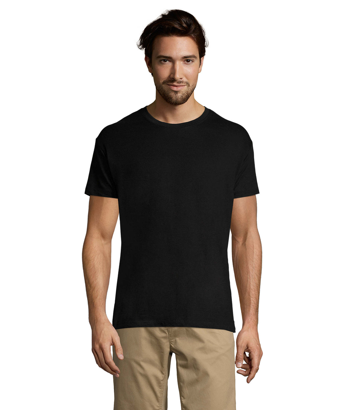 Uni T-Shirt 150 g Regent in diep zwart