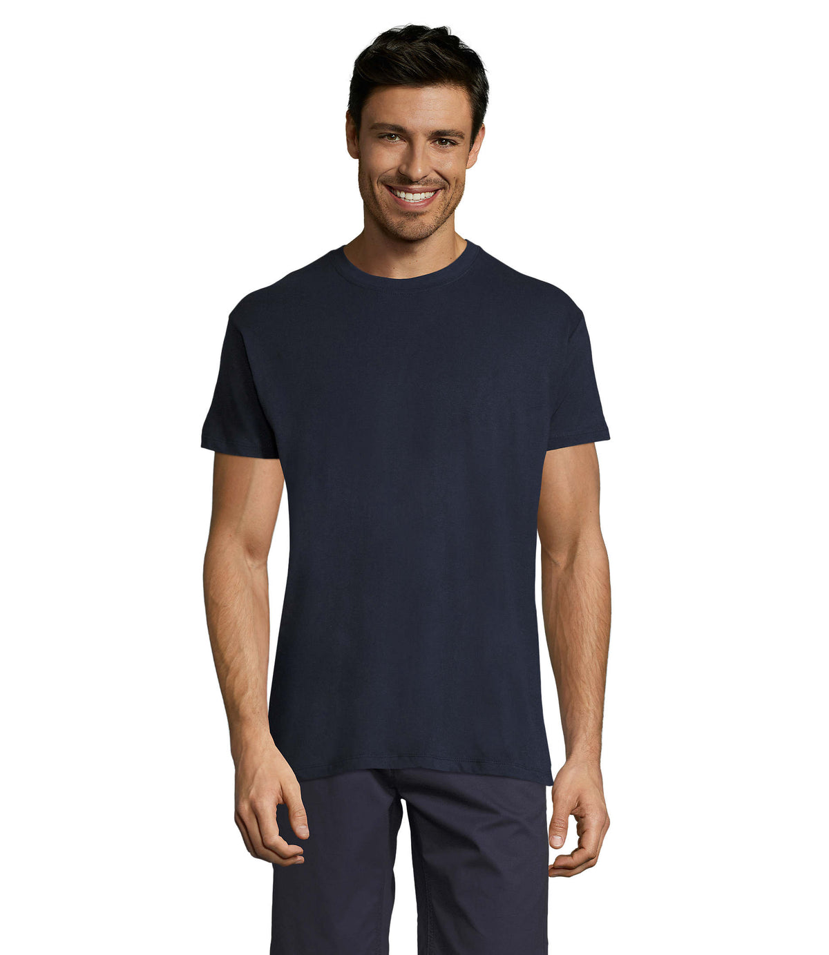 Uni T-Shirt 150 g Regent in franse marine