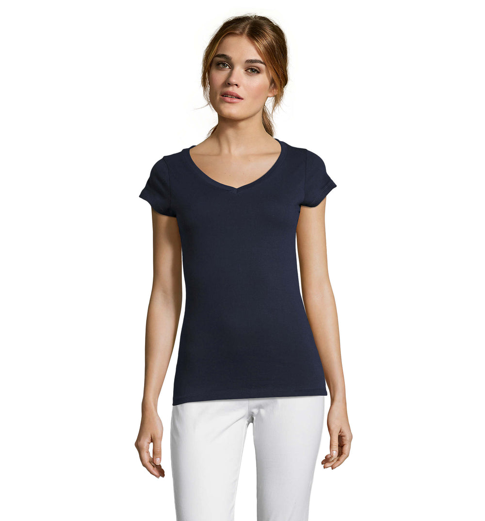Dames t-shirt 150 g Moon in franse marine