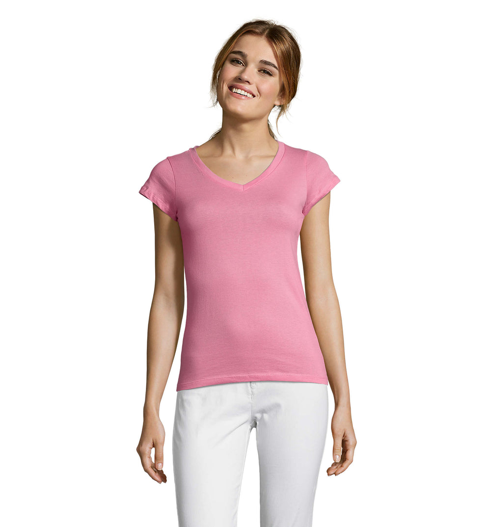 Dames t-shirt 150 g Moon in orchidee roze