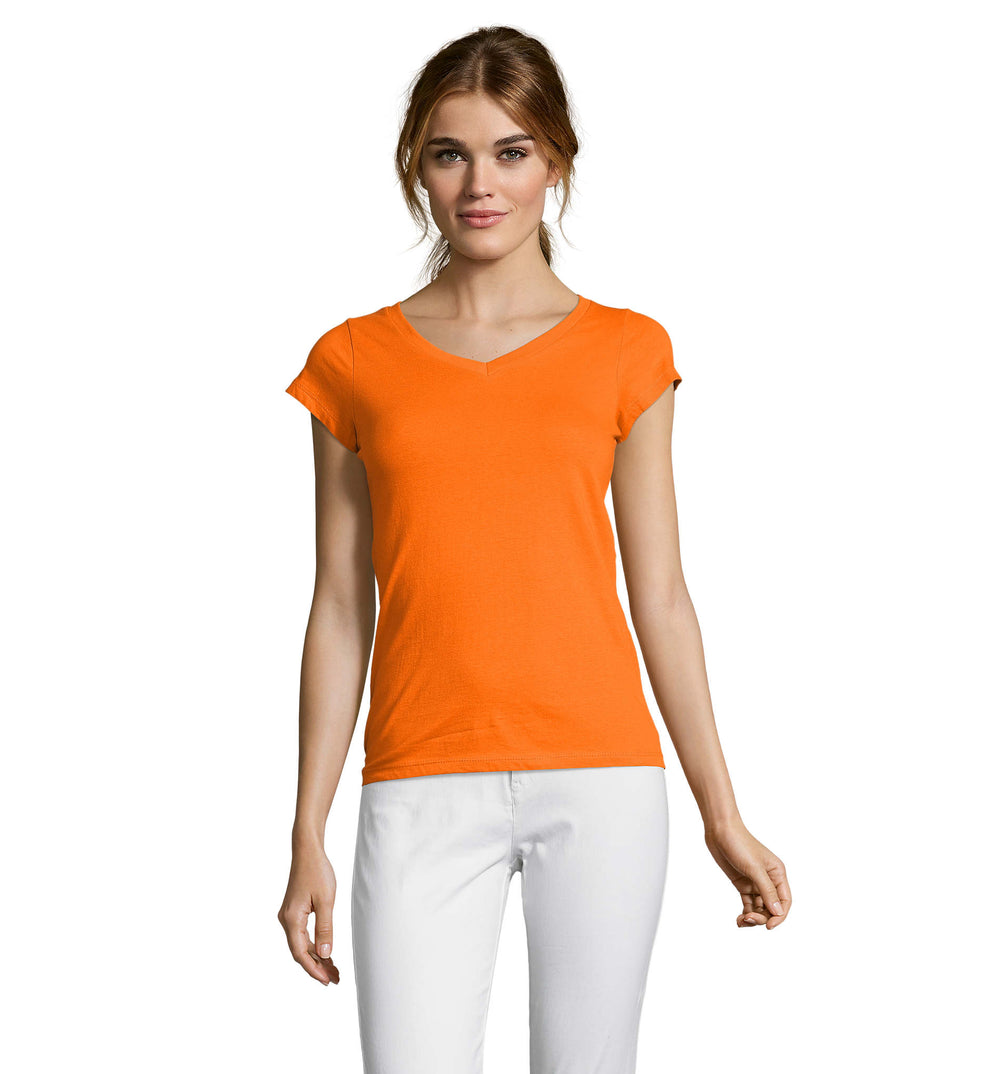 Dames t-shirt 150 g Moon in oranje