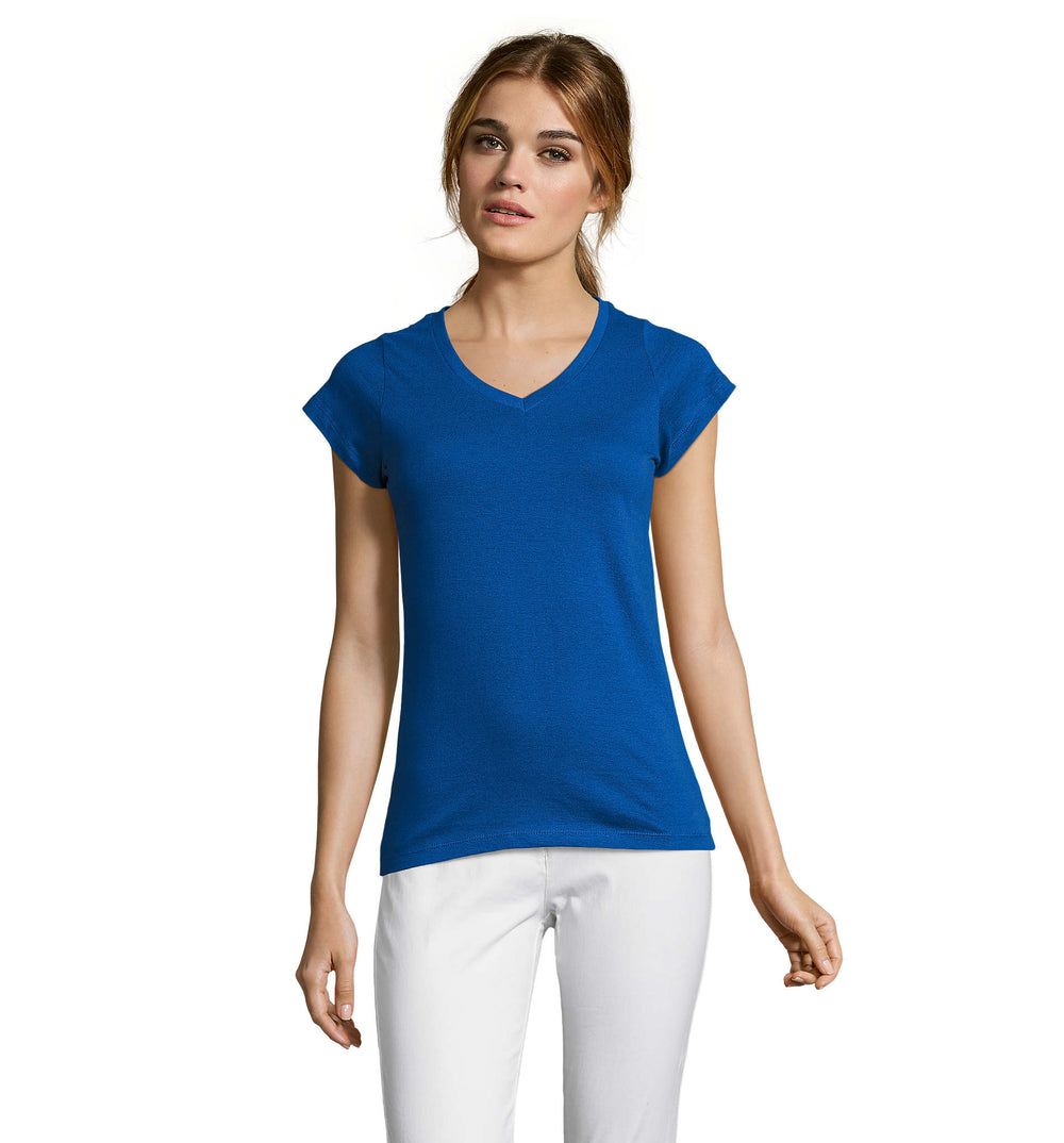 Dames t-shirt 150 g Moon in koningsblauw