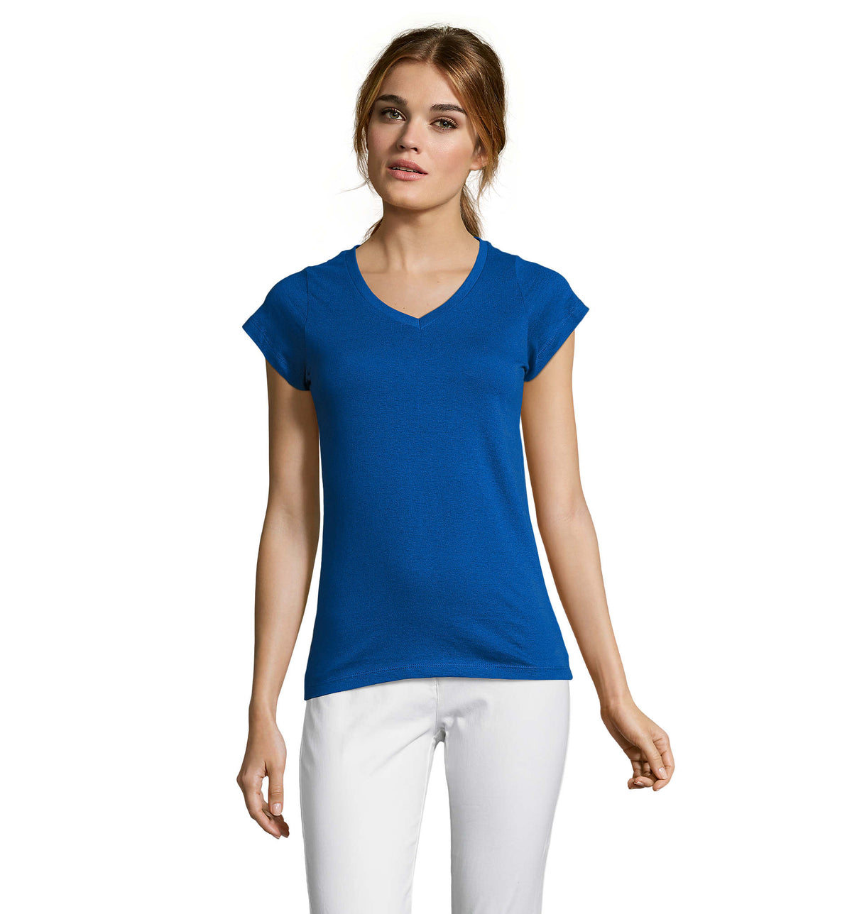 Dames t-shirt 150 g Moon in koningsblauw