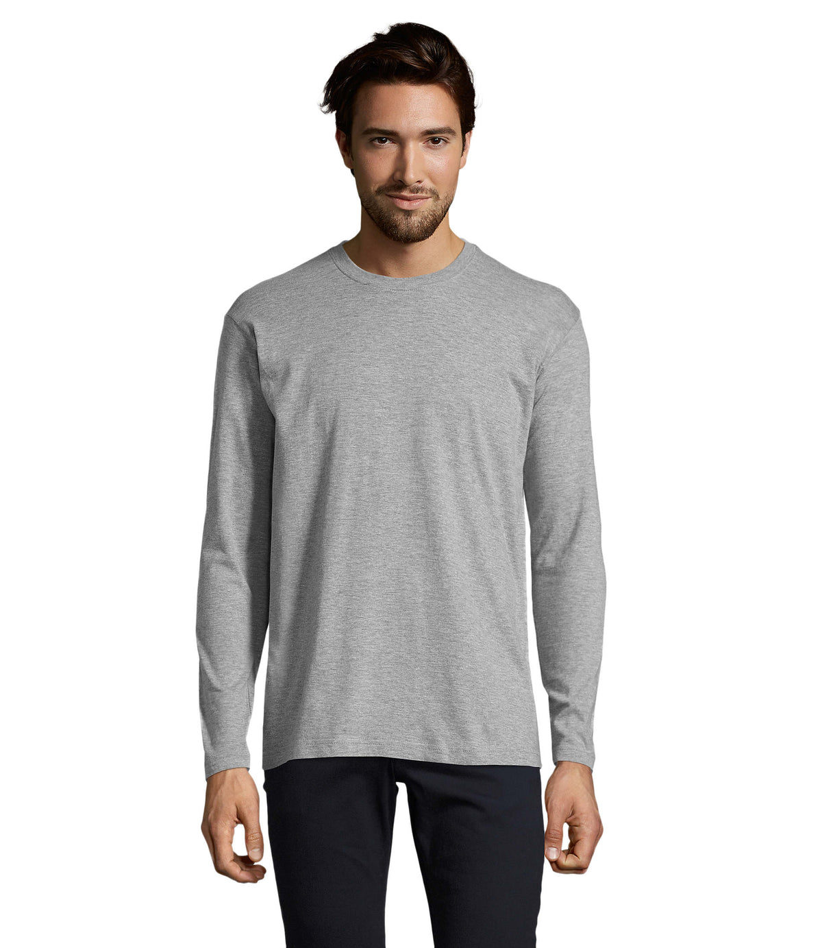 HEREN T-Shirt 150 g Monarch in grijs gemeleerd