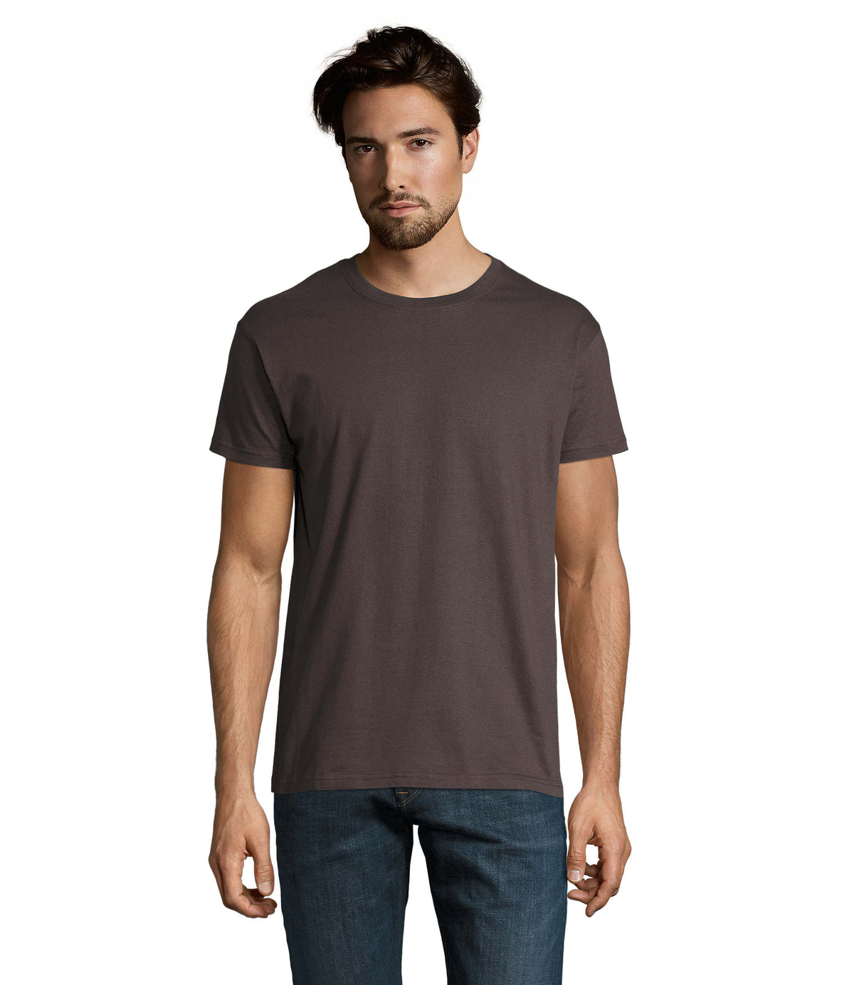 MEN T-Shirt 190 g Imperial in donker grijs