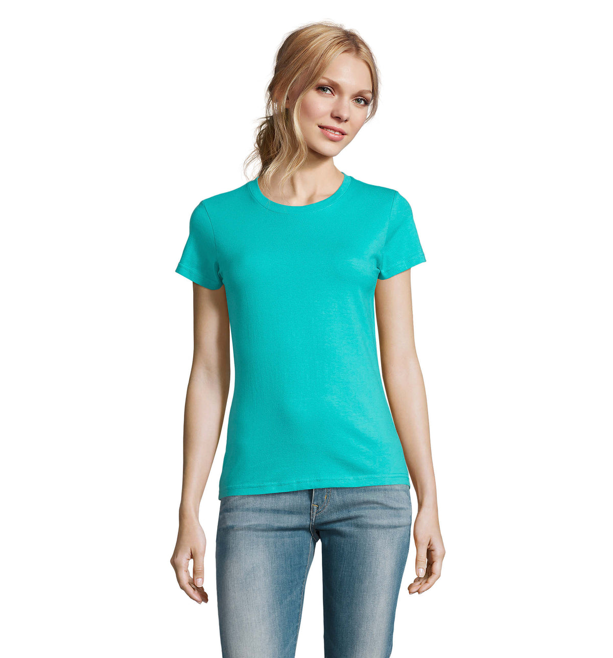 IMPERIAL DAMES T-Shirt 190 g Imperial Women in caribisch blauw