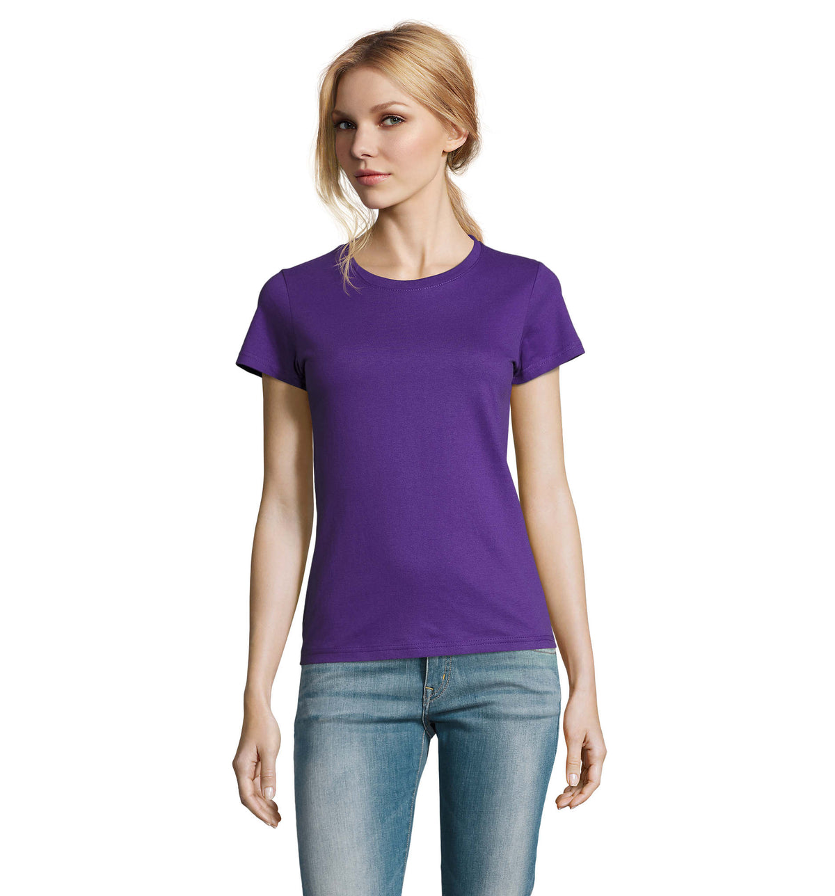 IMPERIAL DAMES T-Shirt 190 g Imperial Women in donker paars