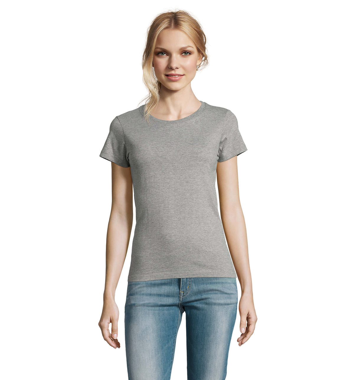 IMPERIAL DAMES T-Shirt 190 g Imperial Women in grijs gemeleerd