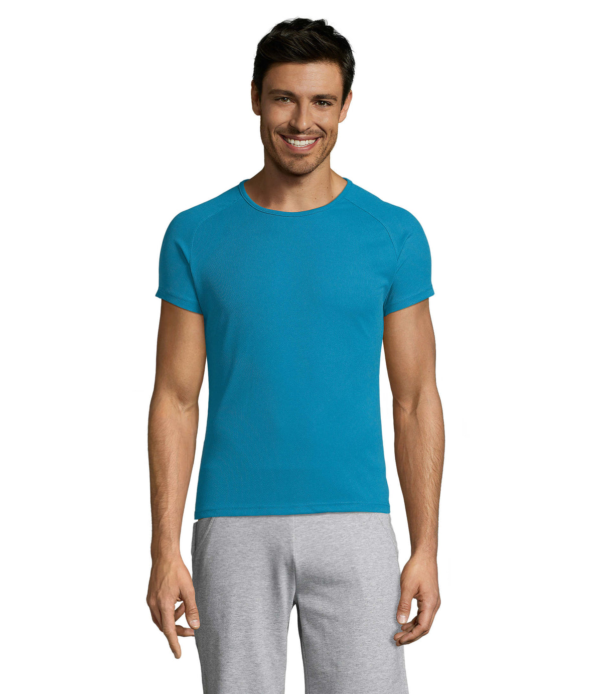 HEREN T-Shirt Sporty in aqua