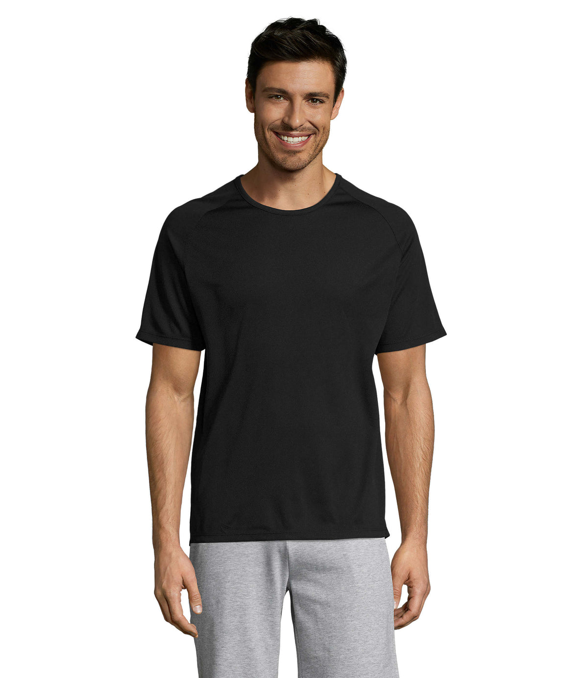 HEREN T-Shirt Sporty in zwart
