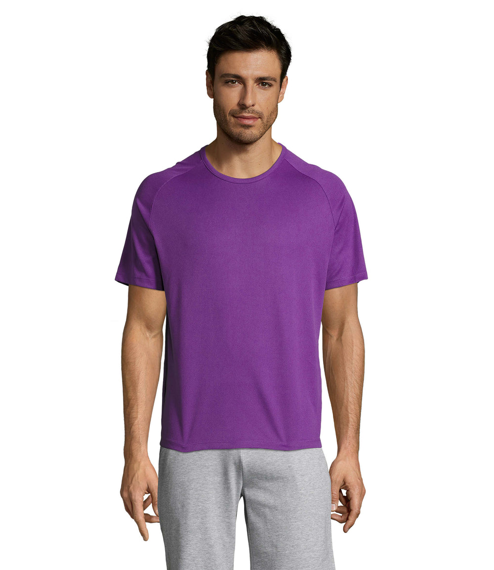 HEREN T-Shirt Sporty in donker paars