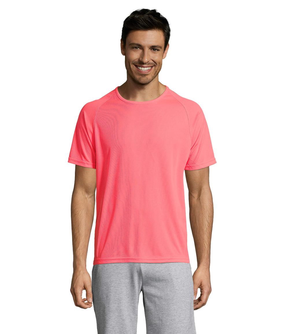 HEREN T-Shirt Sporty in neon coral
