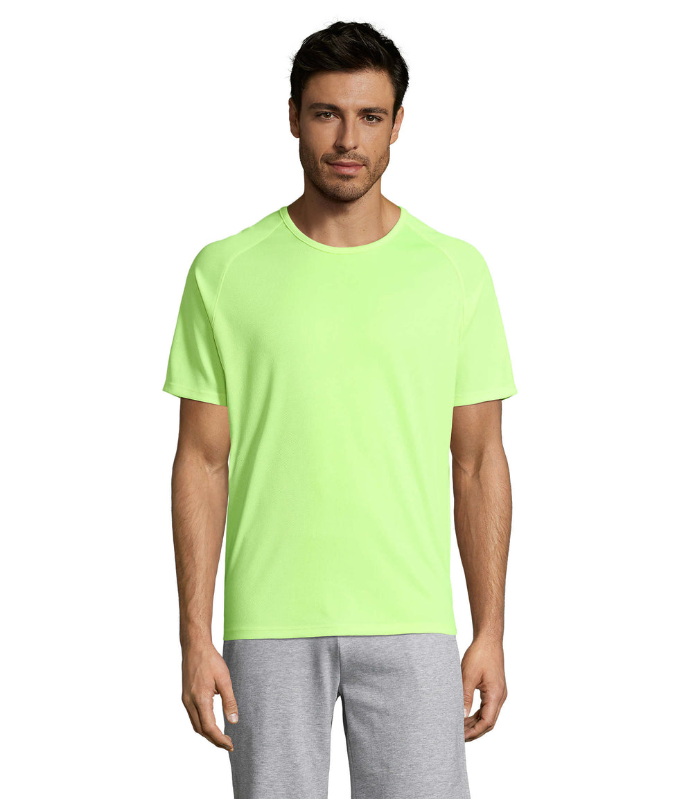 HEREN T-Shirt Sporty in neon geel