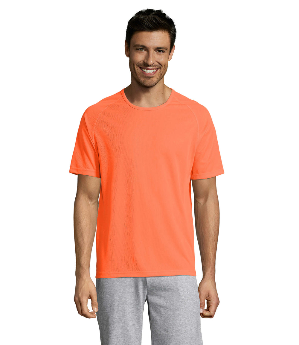 HEREN T-Shirt Sporty in neon oranje