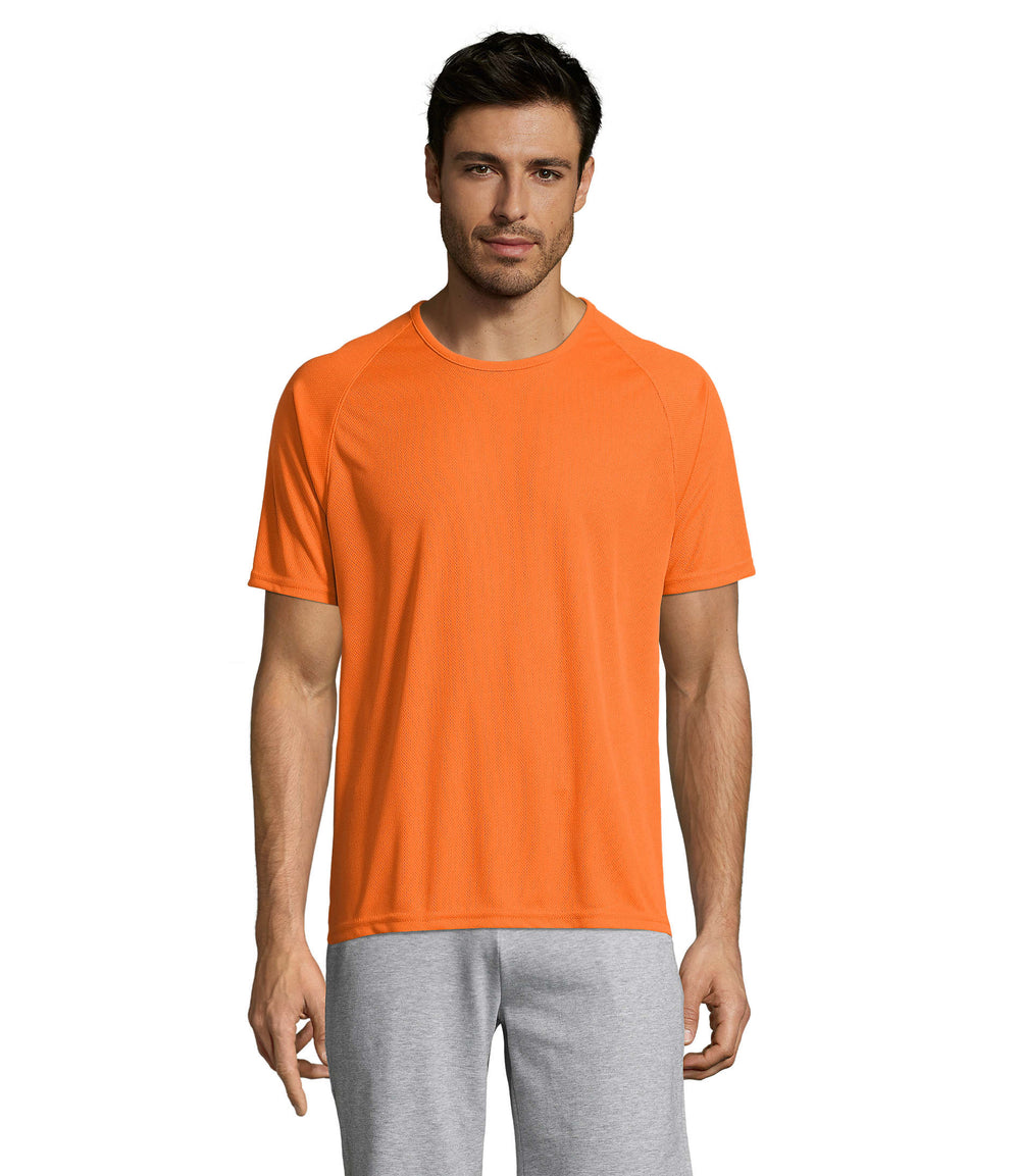 HEREN T-Shirt Sporty in oranje