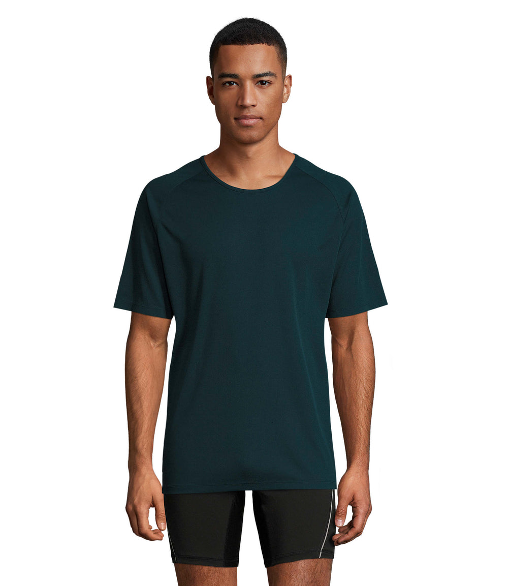 HEREN T-Shirt Sporty in petroleum blauw