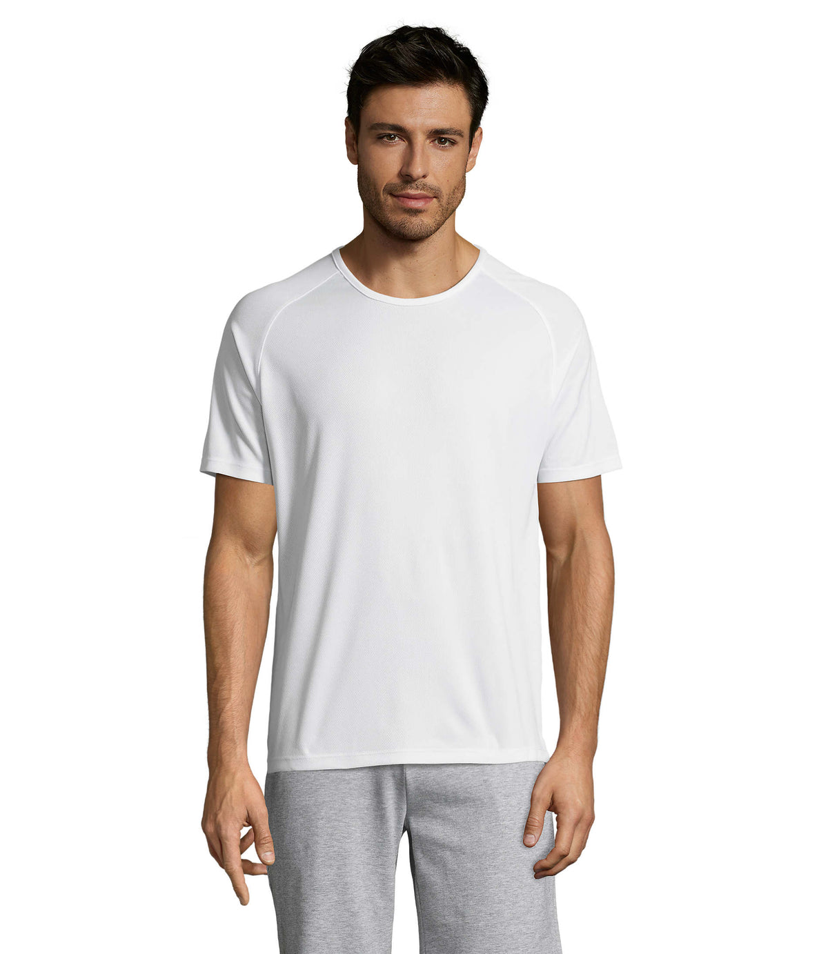 HEREN T-Shirt Sporty in wit