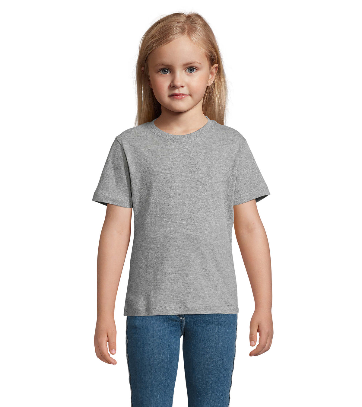 REGENT Kinder t-shirt 150 g Regent Kids in grijs gemeleerd