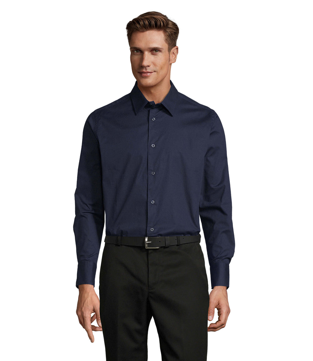 Heren shirt 140 g Brighton in dark blue