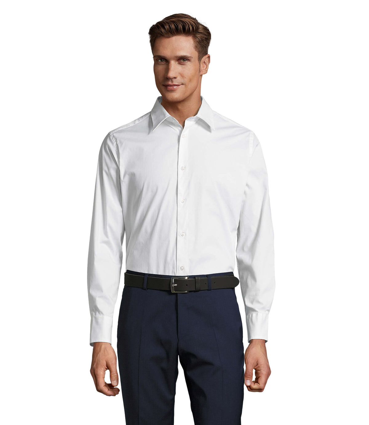 Heren shirt 140 g Brighton in wit