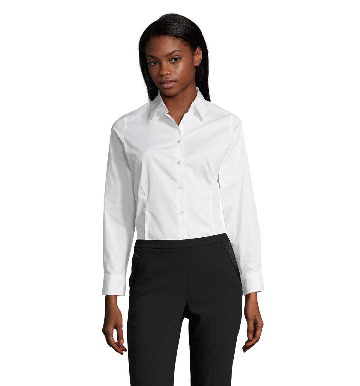 Dames shirt 140 g Eden in wit