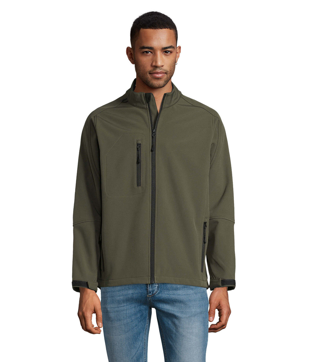 Heren shoftshell 340 g Relax in army