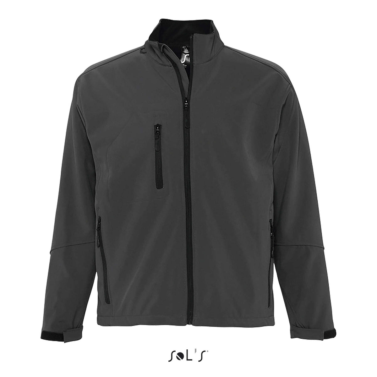 Heren shoftshell 340 g Relax in houtskool grijs