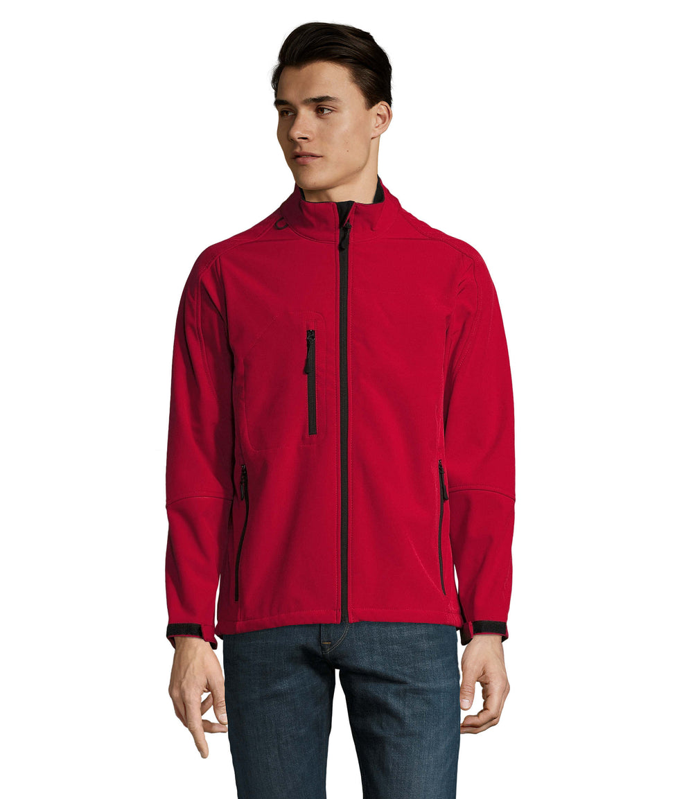 Heren shoftshell 340 g Relax in pepper red