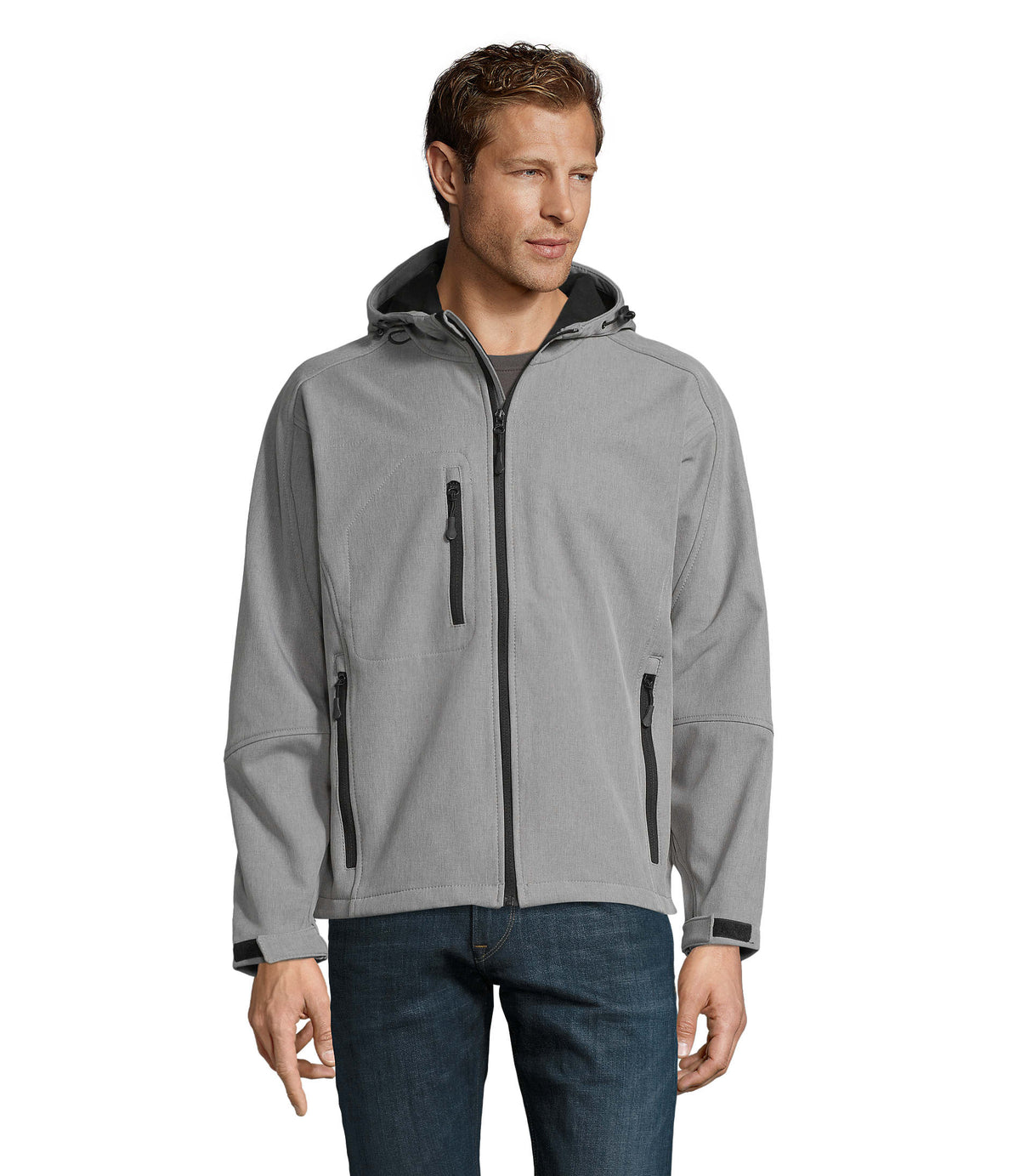 REPLAY heren softshell jas Replay Men in grijs gemeleerd