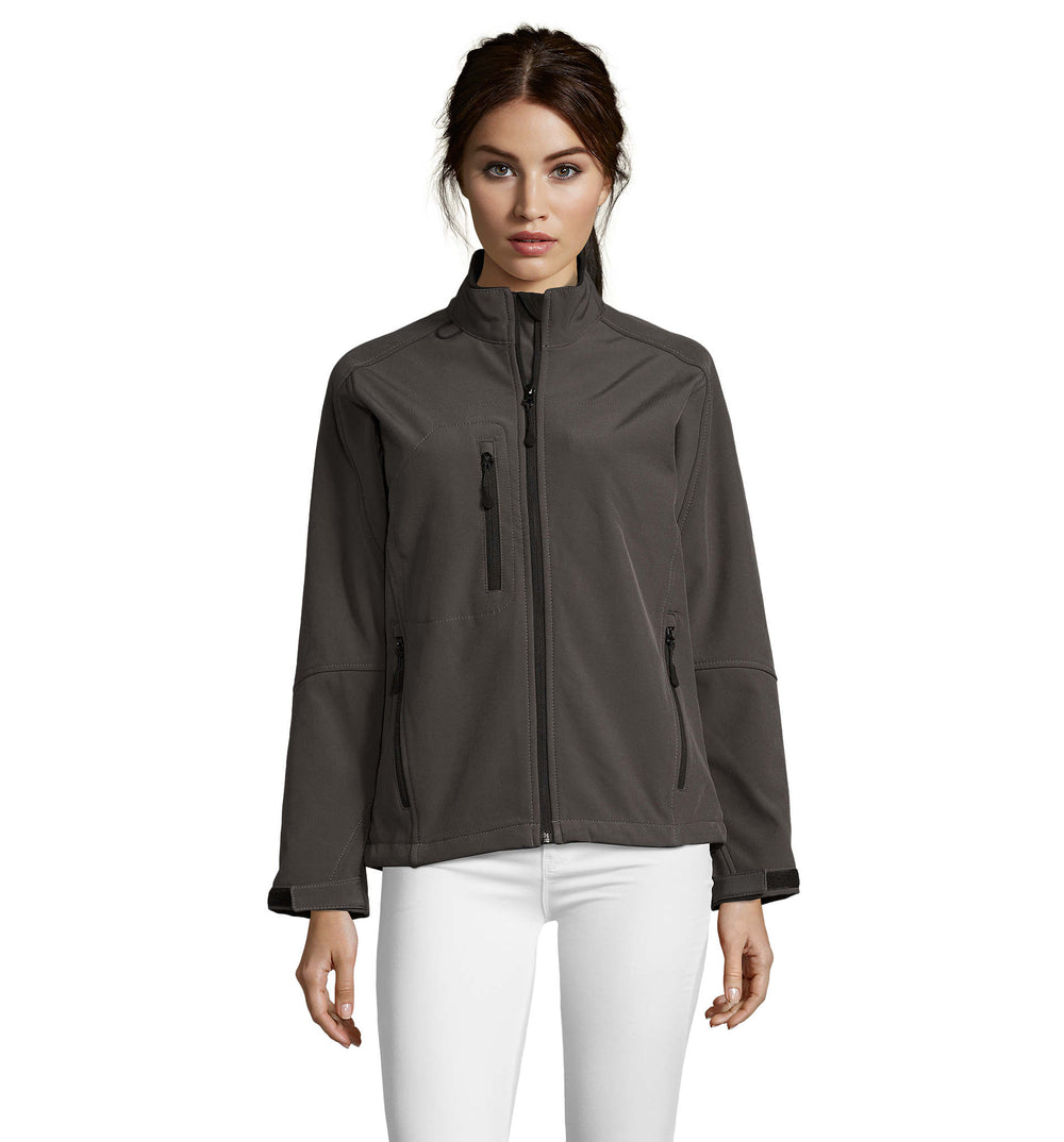 Dames shoftshell 340 g Roxy in houtskool grijs