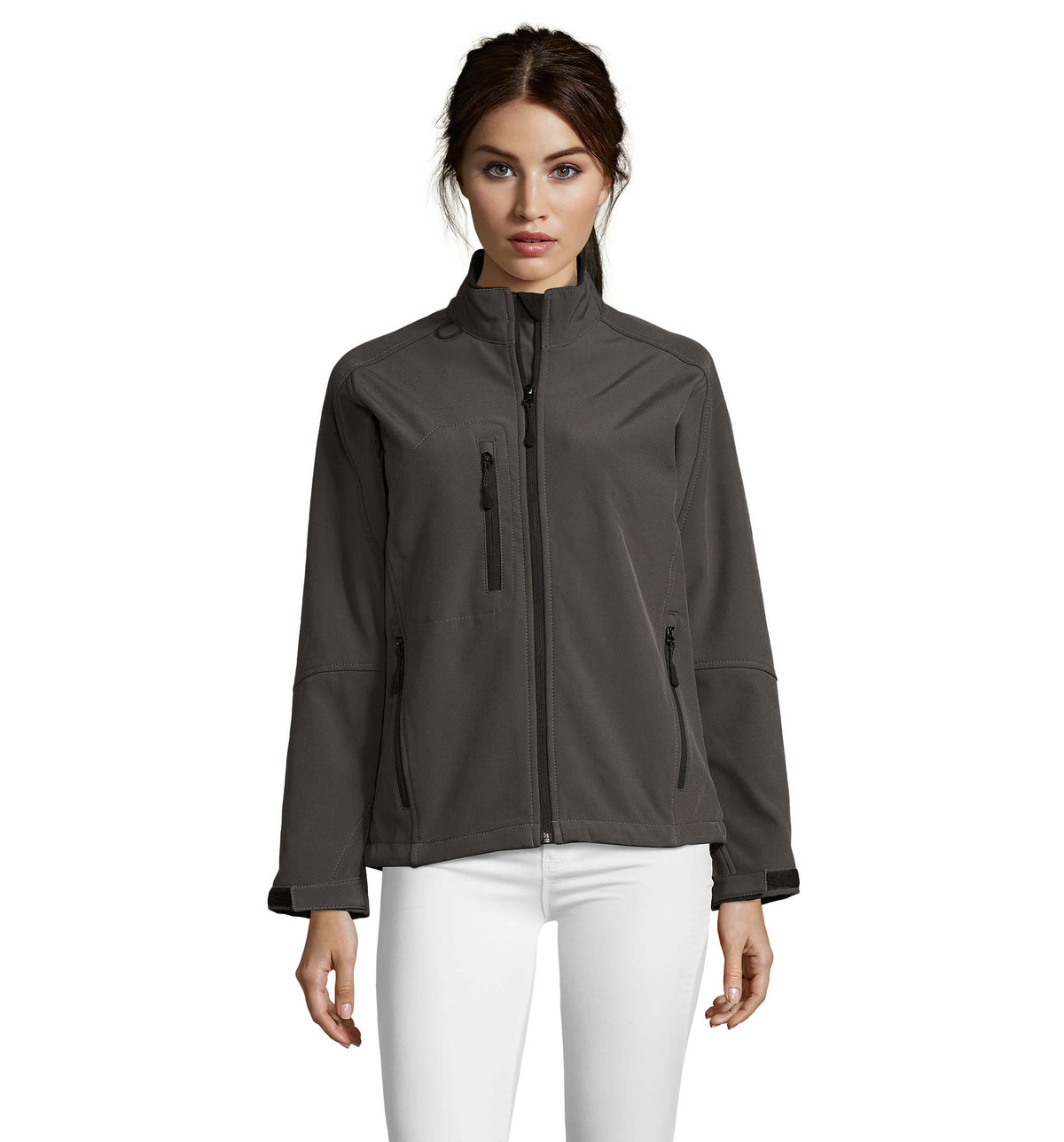 Dames shoftshell 340 g Roxy in houtskool grijs
