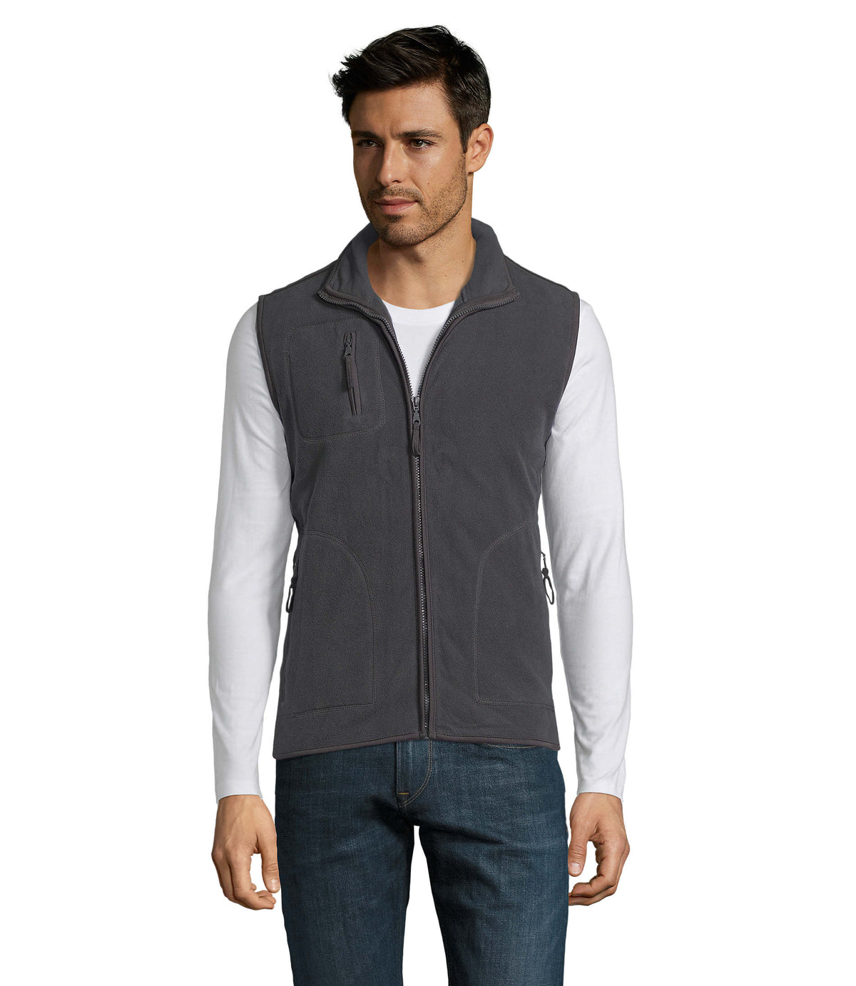 UNI CARDIGAN 320 g Norway in houtskool grijs