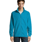 Fleece jack met rits North in aqua
