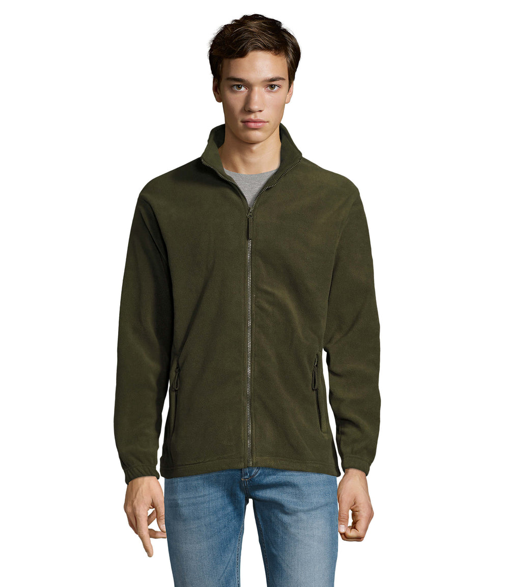 Fleece jack met rits North in army