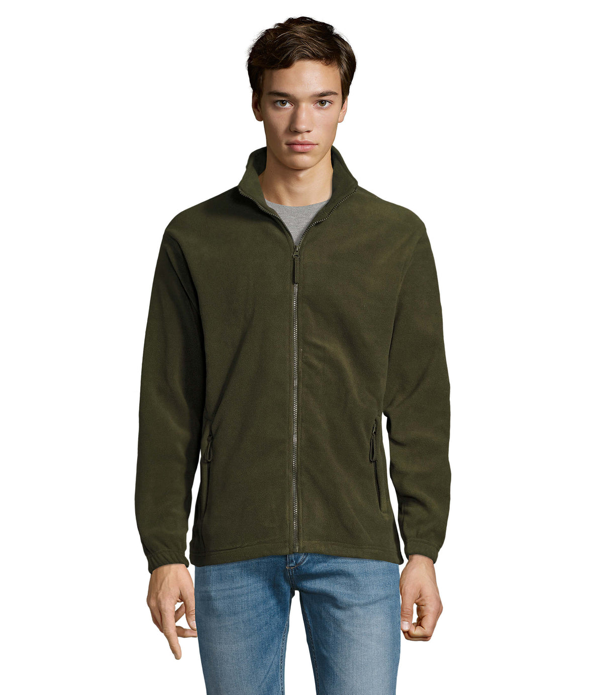 Fleece jack met rits North in army