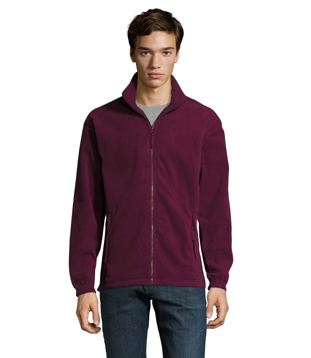 Fleece jack met rits North in burgundy