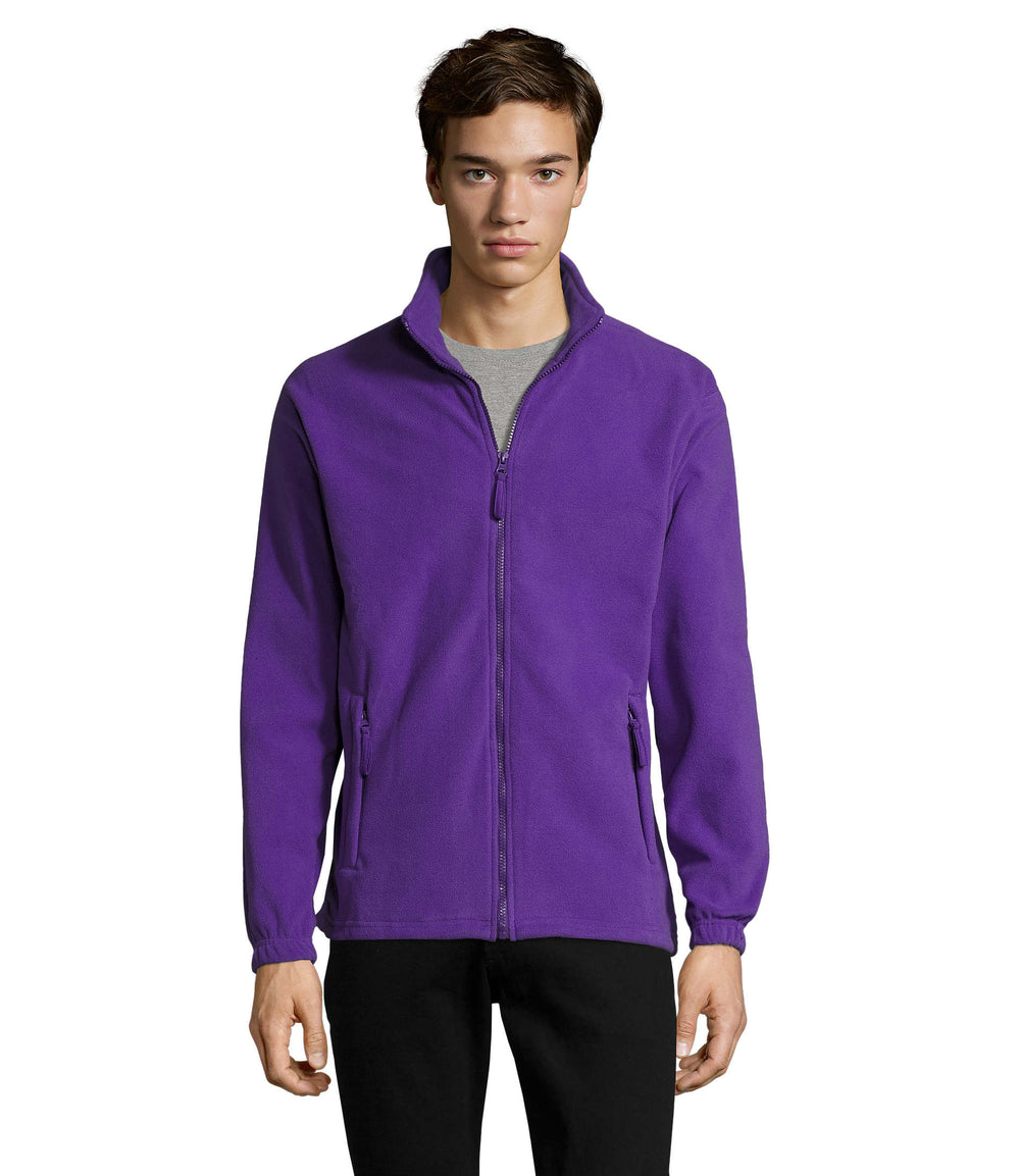 Fleece jack met rits North in donker paars