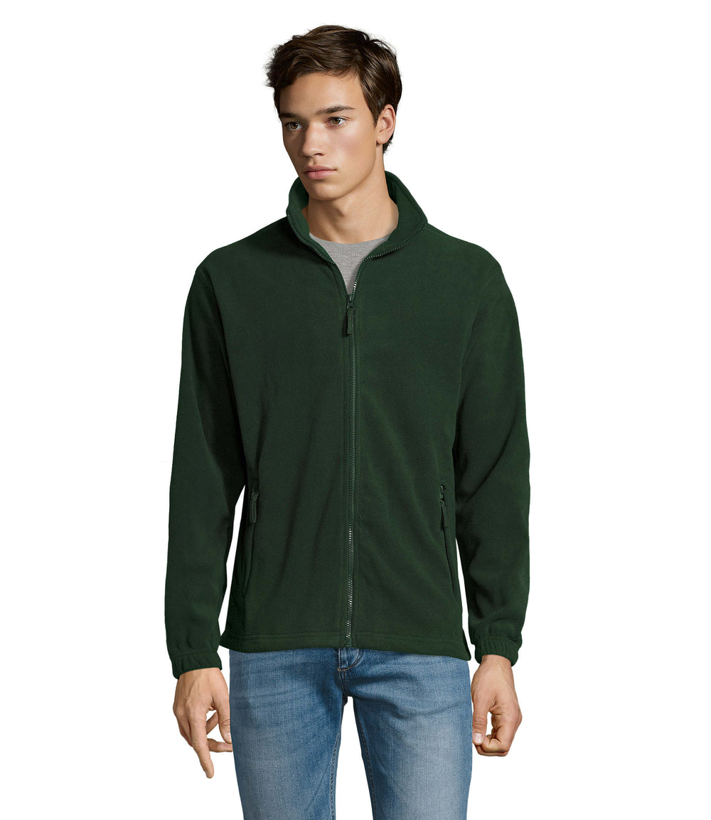 Fleece jack met rits North in groen