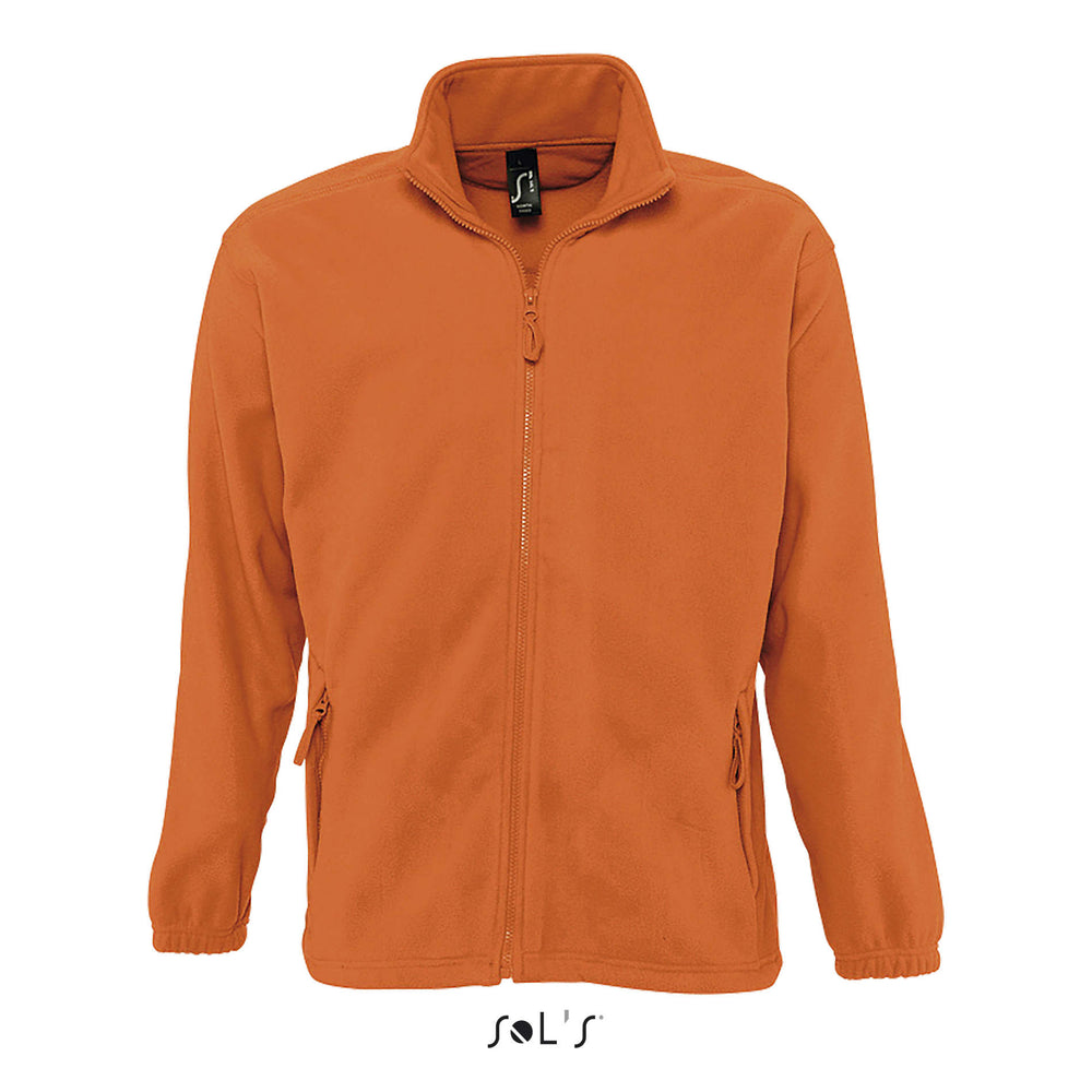 Fleece jack met rits North in oranje