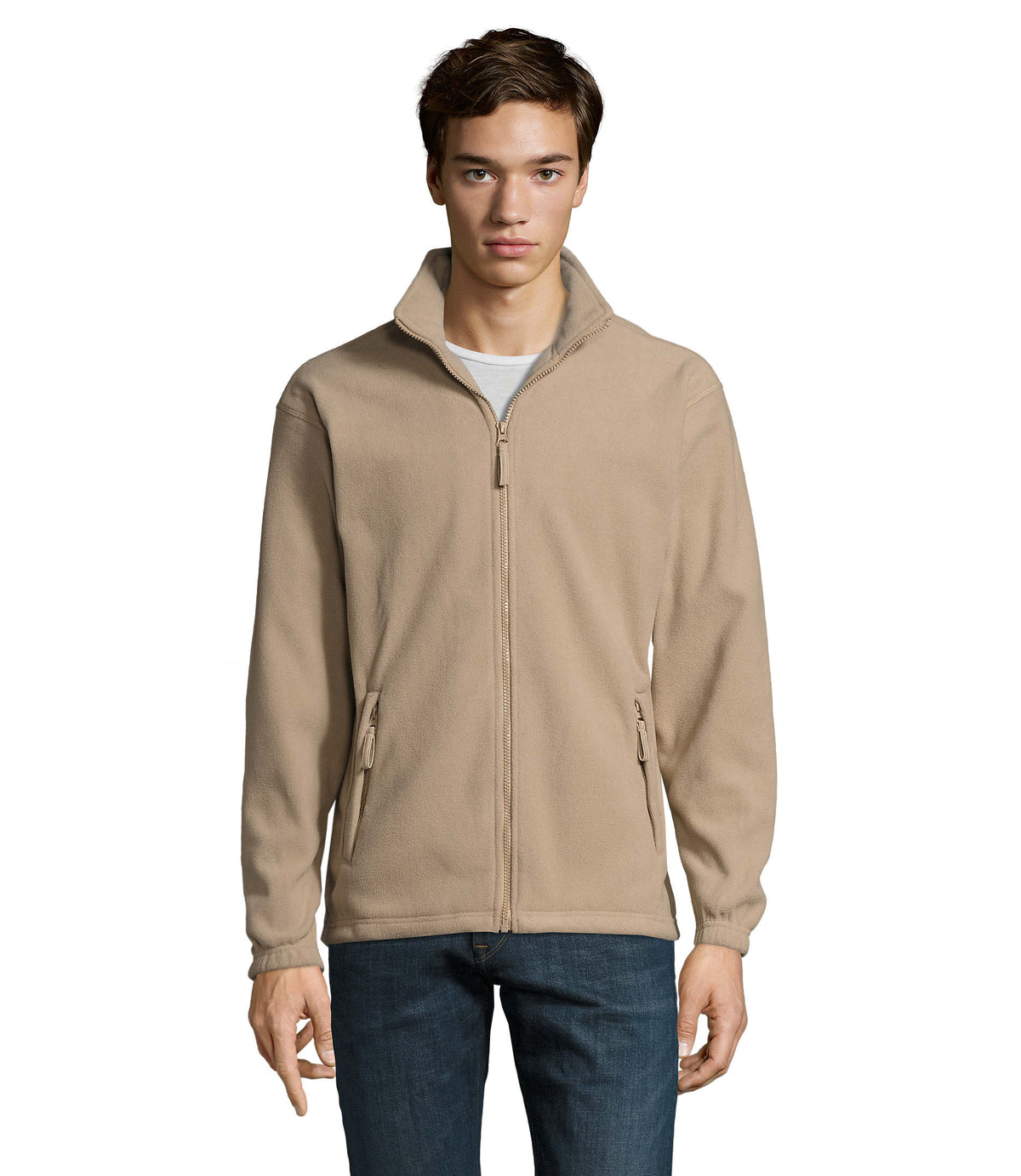 Fleece jack met rits North in touw